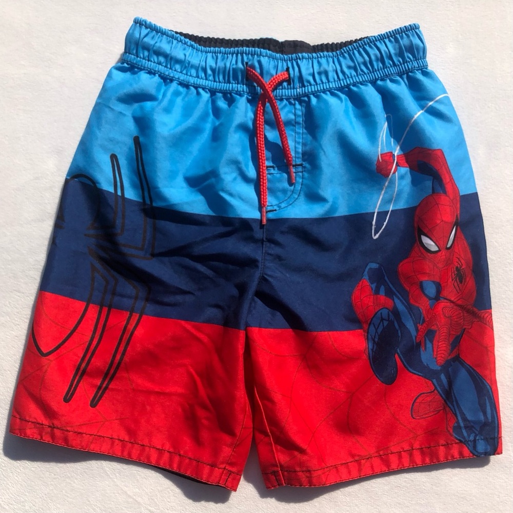 Marvel Spider-Man Mesh Swim Shorts Boys size Medium 8 trunks